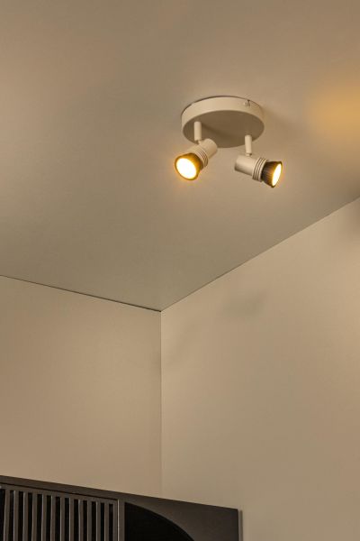 Lucide KIANTI - Ceiling spotlight - Ø 15 cm - 2xGU10 - Taupe